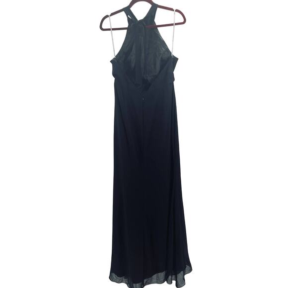 LULU'S XS Captured Your Heart Black Halter Maxi Long Party Dress NEW B56 - Picture 4 of 12